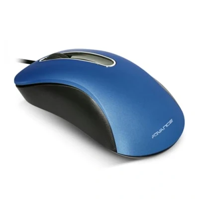 Afbeelding van Suza Advance Shape 3D Muis optisch 3 knoppen met bekabeling USB blauw