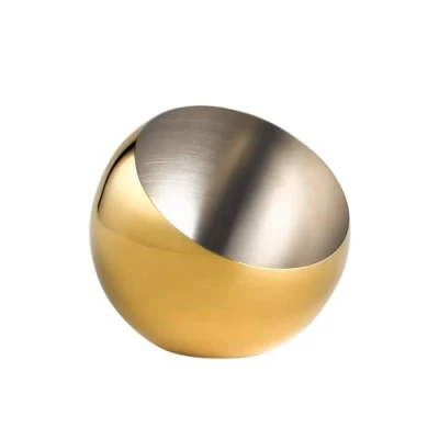 Afbeelding van APS Sphere 40773 slakom, diameter 16 cm, hoogte 15 0,8 liter, roestvrij staal, goudlook