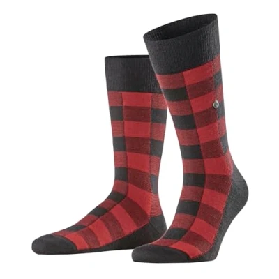 Afbeelding van Burlington Checked Kniekousen black, Heren, Maat: 40 46, Black