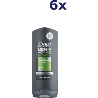 Afbeelding van Dove Men + Care Minerals Sage Body Face Wash 6 x 250 ml