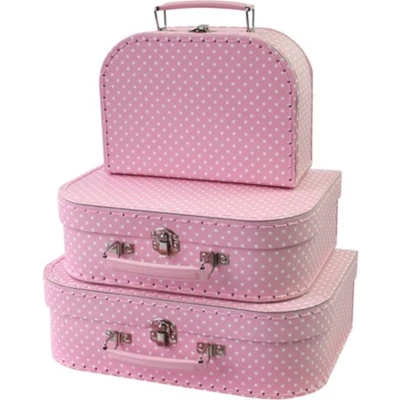 Afbeelding van Simply For Kids 3 Delige Kofferset Polkadot Roze
