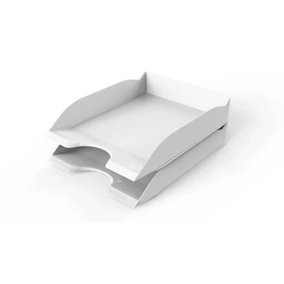 Afbeelding van Durable Basic 1701674010 brievenbak, A4, stapelbaar, wit, 6 stuks