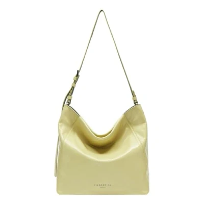 Afbeelding van LIEBESKIND BERLIN Leren Schoudertas Chudy Paper Touch Crinkle Hobo Bag Light Mimosa Lichtgroen
