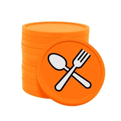 Afbeelding van CombiCraft Bestek consumptiemunt Ø29mm oranje 100 stuks