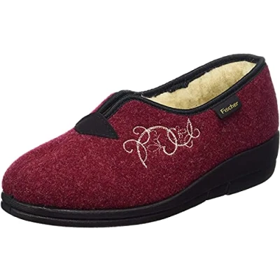 Afbeelding van Fischer Dames bordeaux pantoffels maat 37