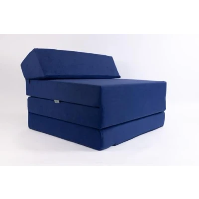 Afbeelding van Opvouwbaar logeermatras, afmetingen 200 x 70 10 cm (marineblauw)