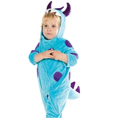 Afbeelding van PRETEND TO BEE Blauw en paars dinosaurus monsterkostuum voor kinderen/peuters van 2 tot 3 jaar