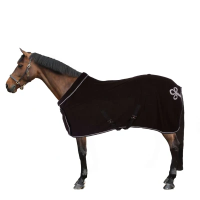 Afbeelding van HKM 7224 Fleecedeken met kraag, staldeken, weidedeken, zwart, 135 cm