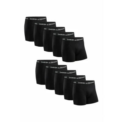 Afbeelding van DANISH ENDURANCE boxershorts van bamboevezel, ultrazachte en ademende voor heren, 10 stuks, zwart, 3XL, zwart.