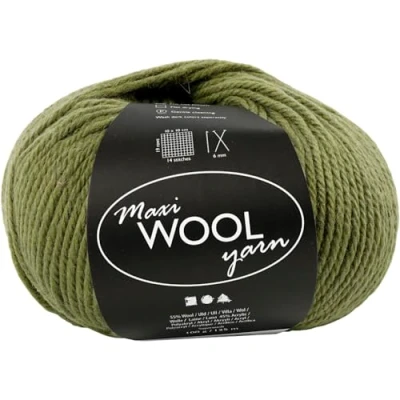Afbeelding van Maxi Wolgaren 100 gr Olijfgroen