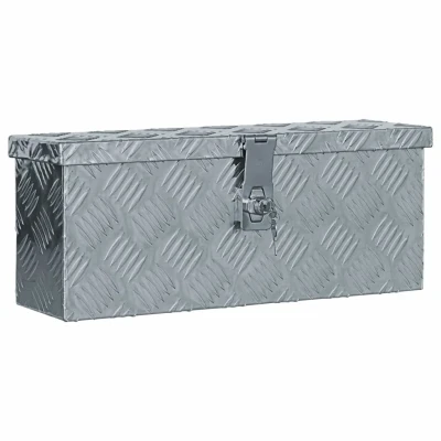 Afbeelding van Aluminium kist 48,5x14x20 cm zilverkleurig