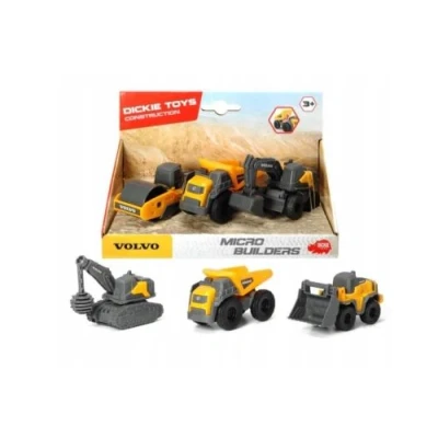 Image de Coffret 3 véhicules de construction Dickie Toys Volvo Modèle aléatoire