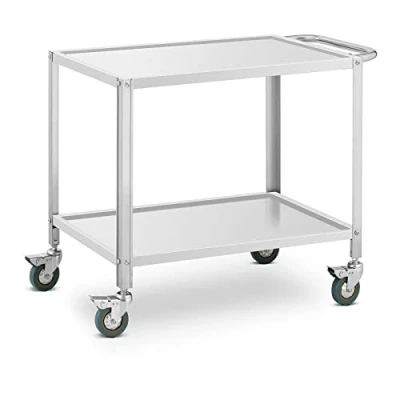 Afbeelding van Royal Catering Serveerwagen 2 planken 80 x 57 3,5 cm 53 tussenruimte 100 kg
