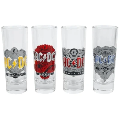 Afbeelding van AC/DC sgac01 Schnapglazen, glas, transparant, 4 x 10,5 cm