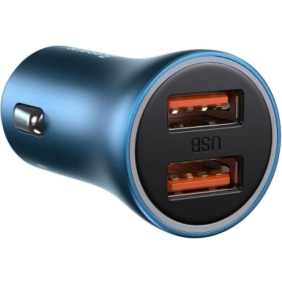 Afbeelding van 40W Autolader met Dubbel 2x USB A 4.0 aansluiting Blauw