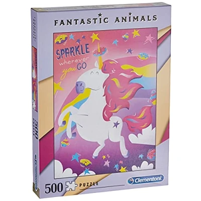 Afbeelding van Clementoni Fantastic Animals puzzel Unicorn 500 stukjes, volwassenen