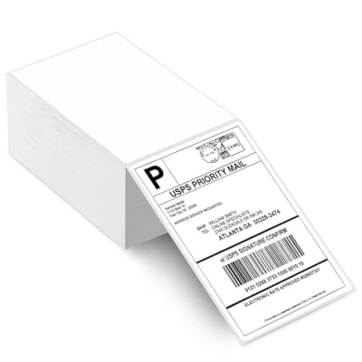 Afbeelding van Tryslyn 500 Pièces Etiquettes Autocollantes, Papier Thermique, Etiquette Étiquettes Thermiques Autocollantes pour l&#039;Adresse, Imprimante d&#039;Étiquettes(4&quot; x 6&quot;)