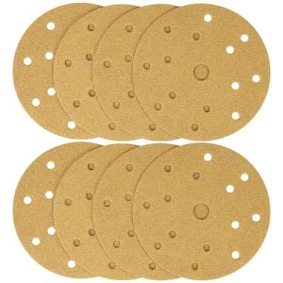 Afbeelding van Lot de 40 disques abrasifs 150 mm à 15 trous pour bois, métal et peinture (grain 80)