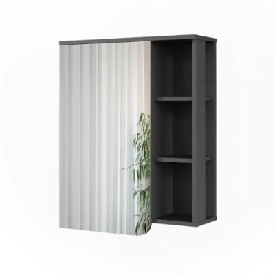 Afbeelding van Vicco KarenSpiegelkast 60 x 75 cm Antraciet/wit