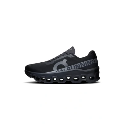 Afbeelding van On Cloudmonster Sneakers laag black black, Heren, Maat: 46, Polyester