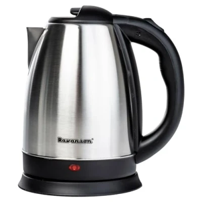 Afbeelding van Ravanson Draadloze waterkoker CB 7015, Waterkoker, Zwart, Zilver