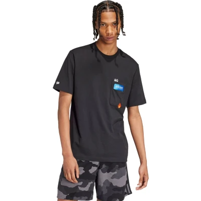 Afbeelding van adidas Sportswear Remoji Pocket Graphic Tshirt print, Heren, Maat: XS, Black