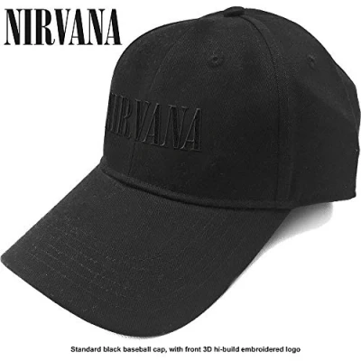 Afbeelding van Nirvana Text Logo Baseball pet Zwart