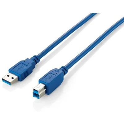 Afbeelding van equip USB 3.0 kabel A &gt;B 3m S/S blauw (3 m, 3.0),