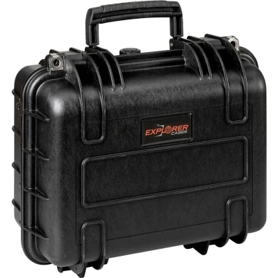 Afbeelding van Explorer Cases Outdoor koffer 3317HL.B black with pick &amp; pluck foam (b x h d) 33 24 17 cm Zwart