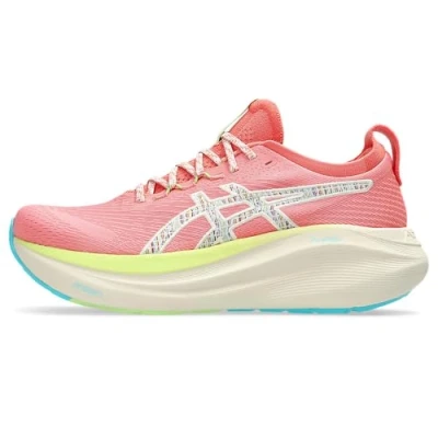 Afbeelding van Asics Gelnimbus 27 TR Hardloopschoenen voor op de weg, Dames, Maat: 39, Nature bathing guava Kunststof