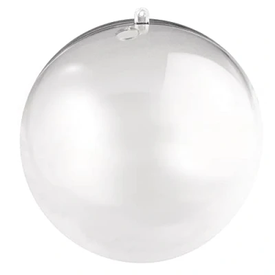 Afbeelding van Rayher 2 stuks 3946337 decoratieve ballen van transparant kunststof om te vullen met ophangoog, diameter 18 cm,