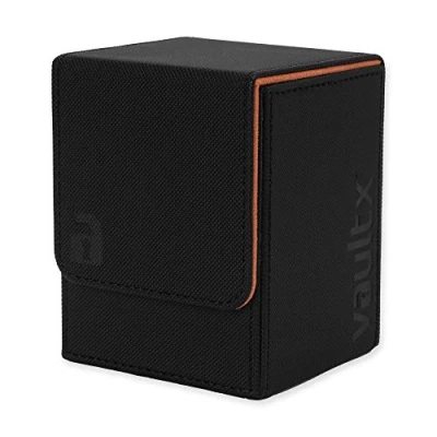 Afbeelding van Vault X Premium Exo Tec Trading Card Deck Box groot formaat voor 80+ ommantelde kaarten pvc vrije kaarthouder TCG (Electric Orange)