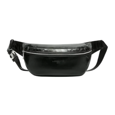 Afbeelding van LIEBESKIND BERLIN Gordeltas Chudy Paper Touch Crinkle Beltbag Black Zwart
