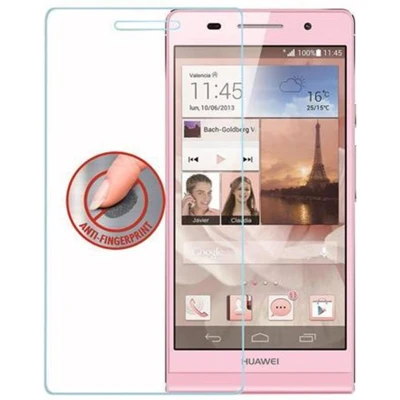 Afbeelding van Cadorabo Screenprotector geschikt voor Huawei ASCEND P6 Pantser film Beschermende in KRISTALHELDER Geharde (Tempered) display beschermglas 9H hardheid met 3D Touch