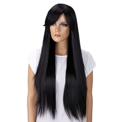 Afbeelding van PRETTYSHOP Pruik Volumineus Lang Haar Cosplay Theatershow Glad Donkerrood FZ503a