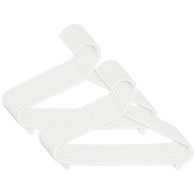 Afbeelding van Bieco kleerhanger kinderen 16 stuks wit lengte ca. 30 cm baby plastic organizer voor kledingkast kleding hangers