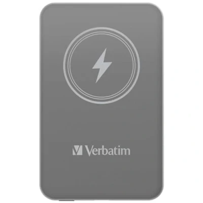 Image de Verbatim Charge &#039;n&#039; Go Banque d&#039;alimentation sans fil support magnétique Li pol 5000 mAh 20 Watt 2.4 A Apple Fast Charge, PD 3.0, QC 2.4A, USB BC 1.2 (24 pin C) gris