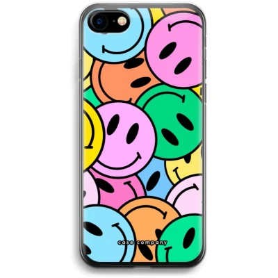 Afbeelding van Case Company® hoesje geschikt voor iPhone 7 Smiley N1 Soft Cover Telefoonhoesje Bescherming aan alle Kanten en Schermrand