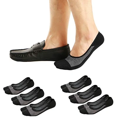 Afbeelding van Ueither Mannen No Show Sokken Onzichtbare Liner Loafers Sneakers Non Slip, Grijs (6 paar)