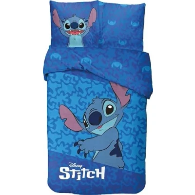 Afbeelding van Disney Lilo &amp; Stitch Dekbedovertrek Blauw 140x200 Cm Eenpersoons 100% Katoen.