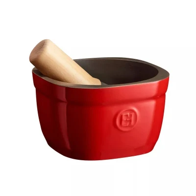Afbeelding van Emile Henry Vijzel en stamper 160x160x95mm 0.9Ltr Grand Cru