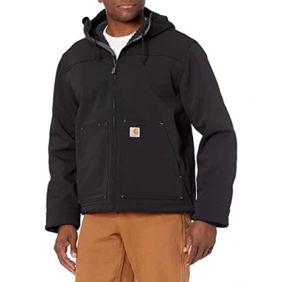 Afbeelding van Carhartt Super Dux geïsoleerde herenjas, losse pasvorm, Sherpa gevoerd, zwart.