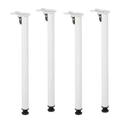 Afbeelding van tafelpoten inklapbaar set van 4 71 x 5 cm metaal tot 160 kg wit