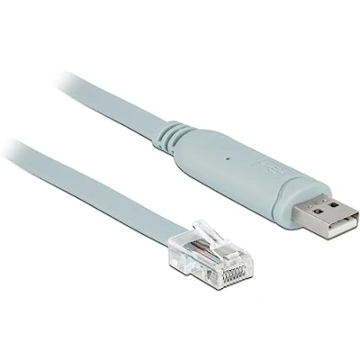 Afbeelding van USB A (m) naar RJ45 seriële RS232 adapter / grijs 0,50 meter