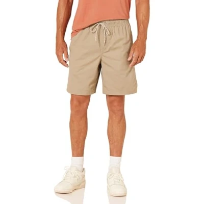 Image de Amazon Essentials Short de marche pour homme avec cordon serrage (disponible en grande taille), marron kaki, taille L