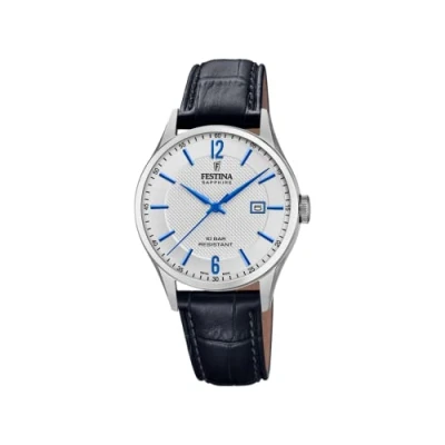 Afbeelding van Festina Swiss Made horloge heren Zilver diameter 40 mm roestvrij staal