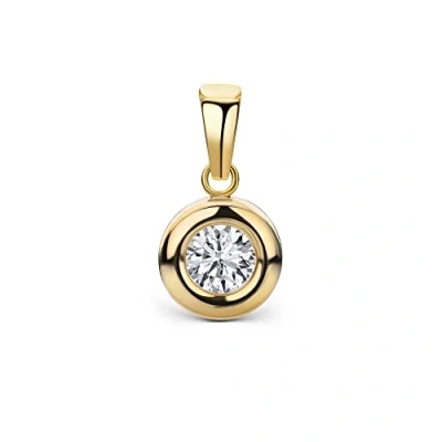 Afbeelding van Miore Hanger met Zirkoon Dames 9 Karaat Kleur Geelgoud Handgemaakte Cadeau Sieraden