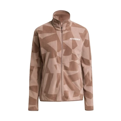 Afbeelding van Adidas Terrex Fleecejas, Dames, Maat: XS, Earth strata trace brown
