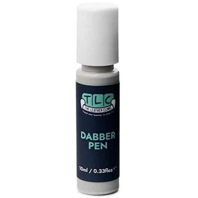 Afbeelding van The Leather Clinic Dabber &amp; Vinyl Pen 10 ml krasbestendige en lakstift voor banken, autostoelen, schoenen, tassen stelt kleine gebieden (lichtgrijs)