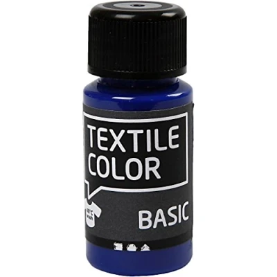 Afbeelding van Textielverf Kledingverf Primair Blauw Basic Textile Color Creotime 50 ml